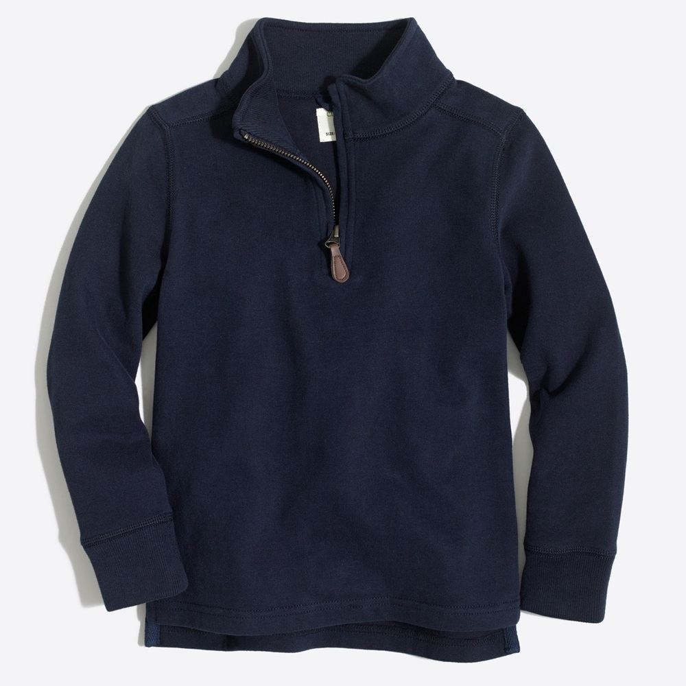 J Crew Crewcuts Boys' sueded half-zip popover sweatshirt